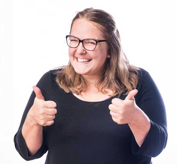 Mariann Giving A Big Thumbs Up