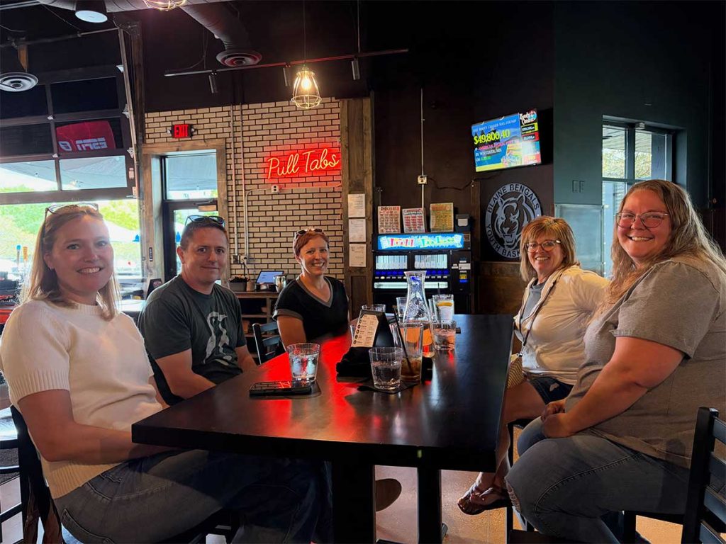 Some of the local Anoka Iceberg Web Design team at lunch