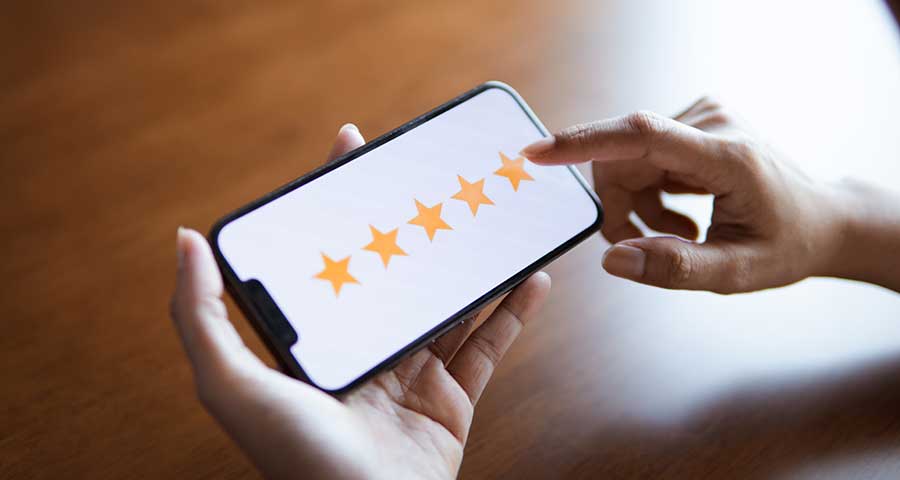 five-stars-on-smart-phone-screen Five stars on a smart phone screen
